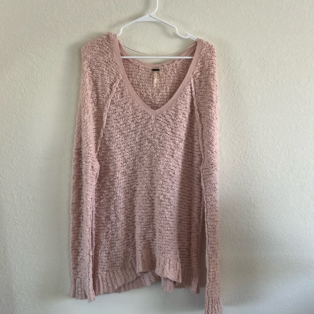 Pink Free People Sweater